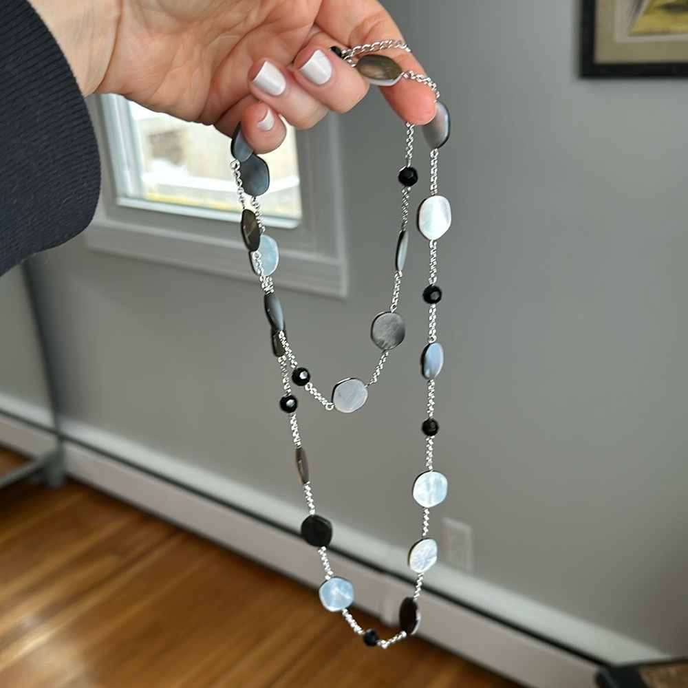 Lia Sophia disc and beaded necklace